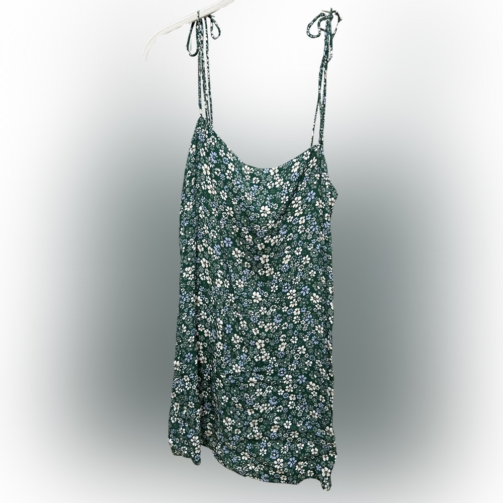 Reformation Agean Mini Dress, Saskia Green Floral Mini, XS 0 - Picture 3 of 4
